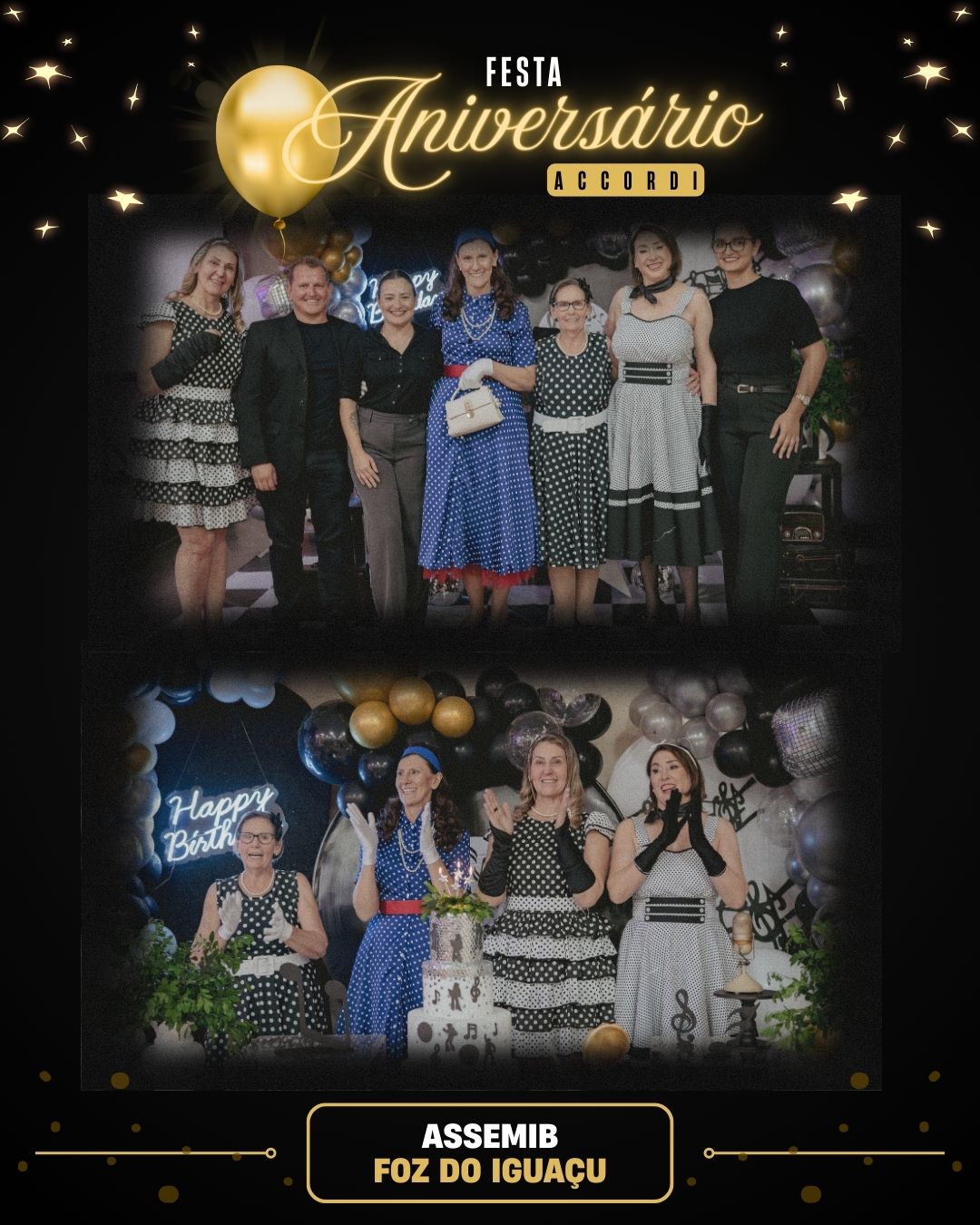 Adenir Accordi, Maria Alice Accordi e Anair Terezinha Accordi Mertz, juntamente com a querida filha e sobrinha Solange Aparecida Stedten
Família Accordi Anos 60