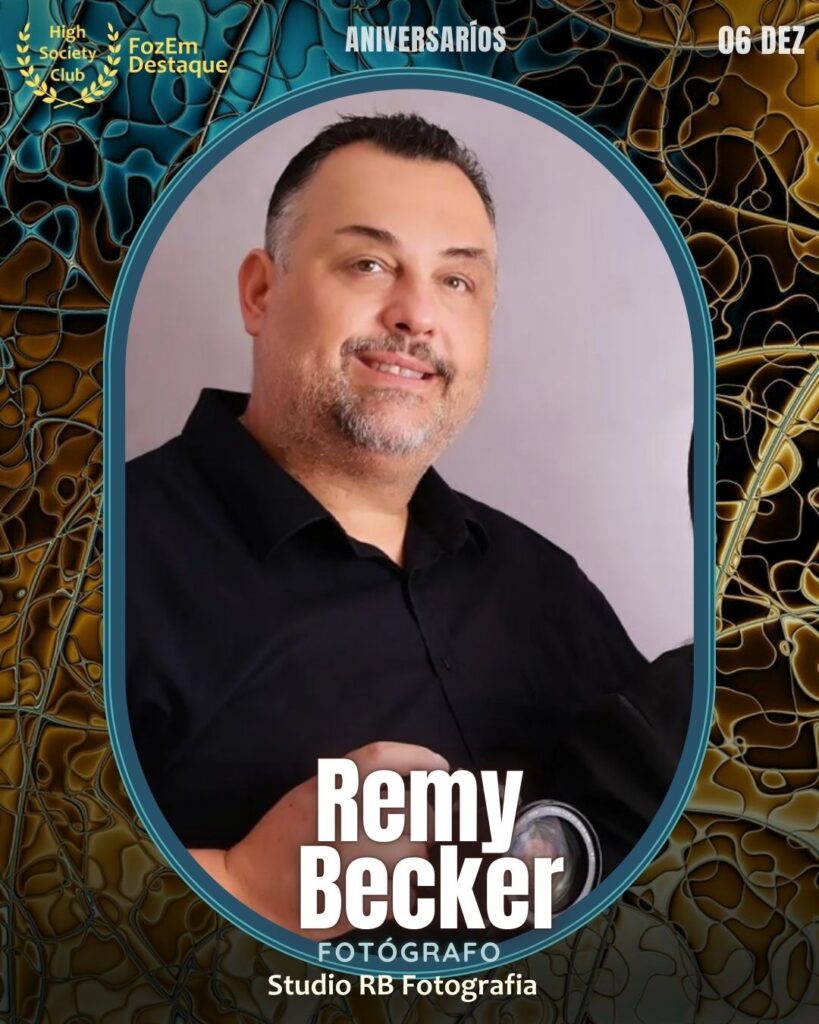 Remy Becker

Com um olhar apurado e artístico, Remy Becker é um renomado Fotógrafo, responsável pelo Studio RB Fotografia. Seu trabalho eterniza momentos importantes, atuando em diversos segmentos da fotografia social e empresarial.