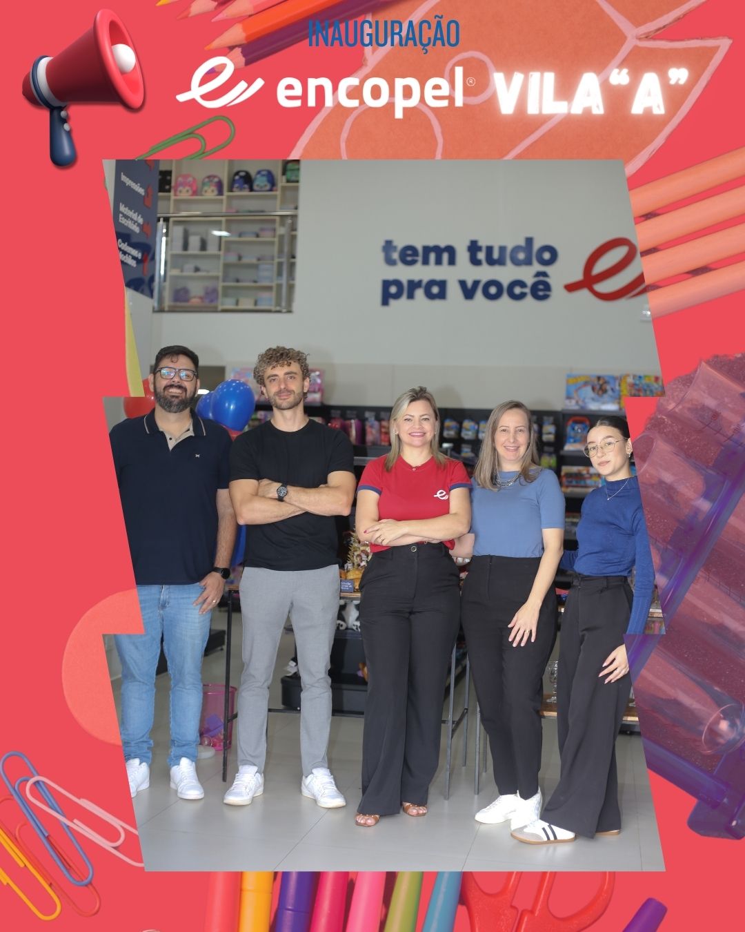 Nova Encopel Vila A: Confira a inauguração da nova unidade em Foz. Material escolar, escritório e serviços na Sílvio Américo Sasdelli.
Liliane Ribeiro
Gilson Tomio
Matheus Oro