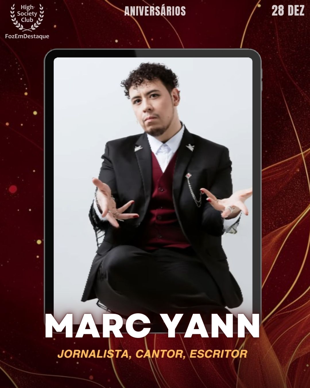 Marc Yann
Jornalista, Cantor, Escritor
