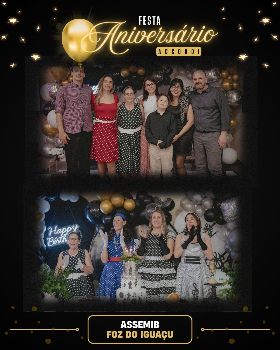 Adenir Accordi, Maria Alice Accordi e Anair Terezinha Accordi Mertz, juntamente com a querida filha e sobrinha Solange Aparecida Stedten
Família Accordi Anos 60