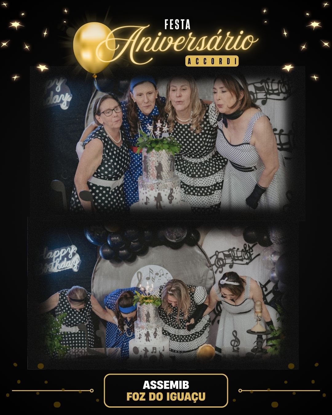 Adenir Accordi, Maria Alice Accordi e Anair Terezinha Accordi Mertz, juntamente com a querida filha e sobrinha Solange Aparecida Stedten
Família Accordi Anos 60