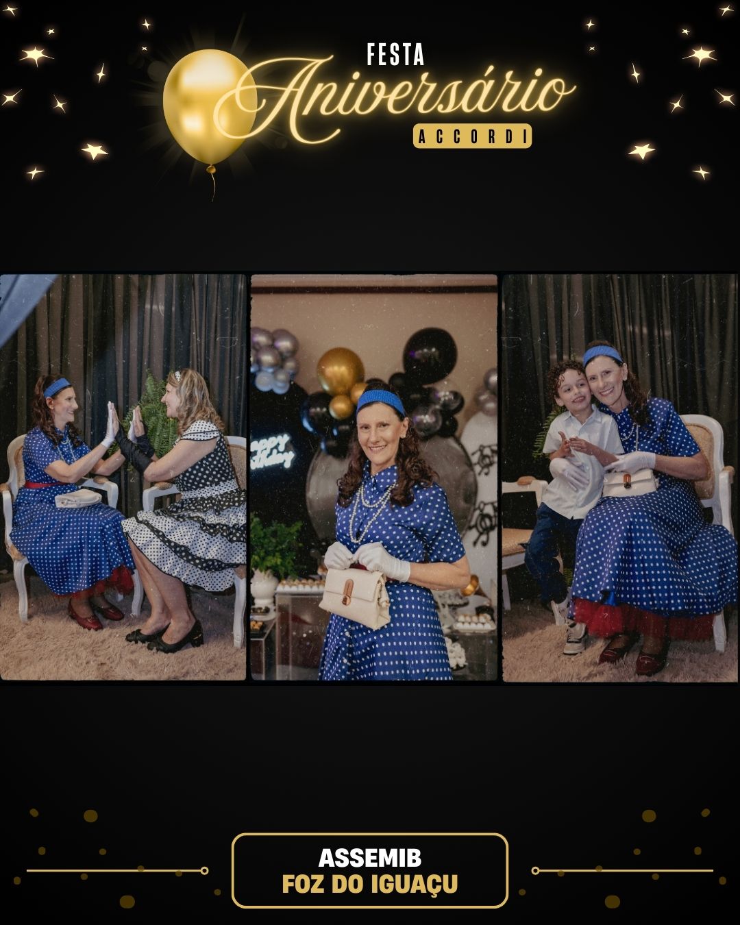 Adenir Accordi, Maria Alice Accordi e Anair Terezinha Accordi Mertz, juntamente com a querida filha e sobrinha Solange Aparecida Stedten
Família Accordi Anos 60