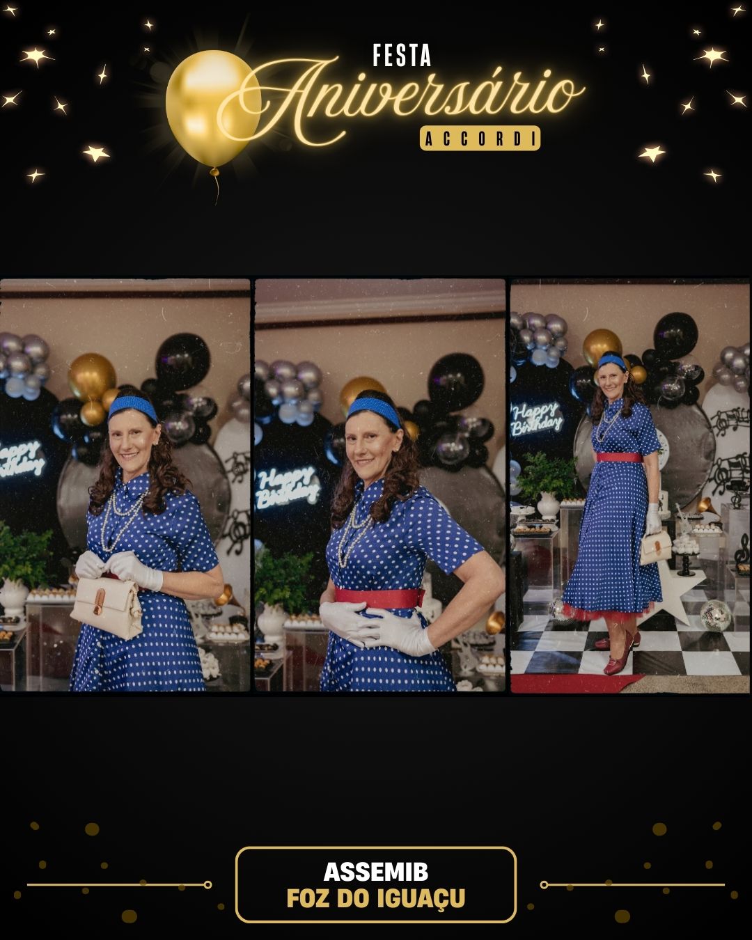 Adenir Accordi, Maria Alice Accordi e Anair Terezinha Accordi Mertz, juntamente com a querida filha e sobrinha Solange Aparecida Stedten
Família Accordi Anos 60