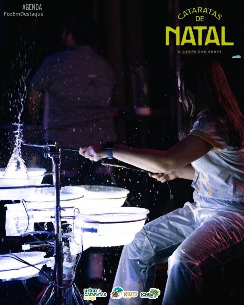 Natal Cataratas do Iguaçu: Assista ao espetáculo "O Canto das Águas" com orquestra que usa água como instrumento. Ingressos limitados!
Natal Cataratas do Iguaçu