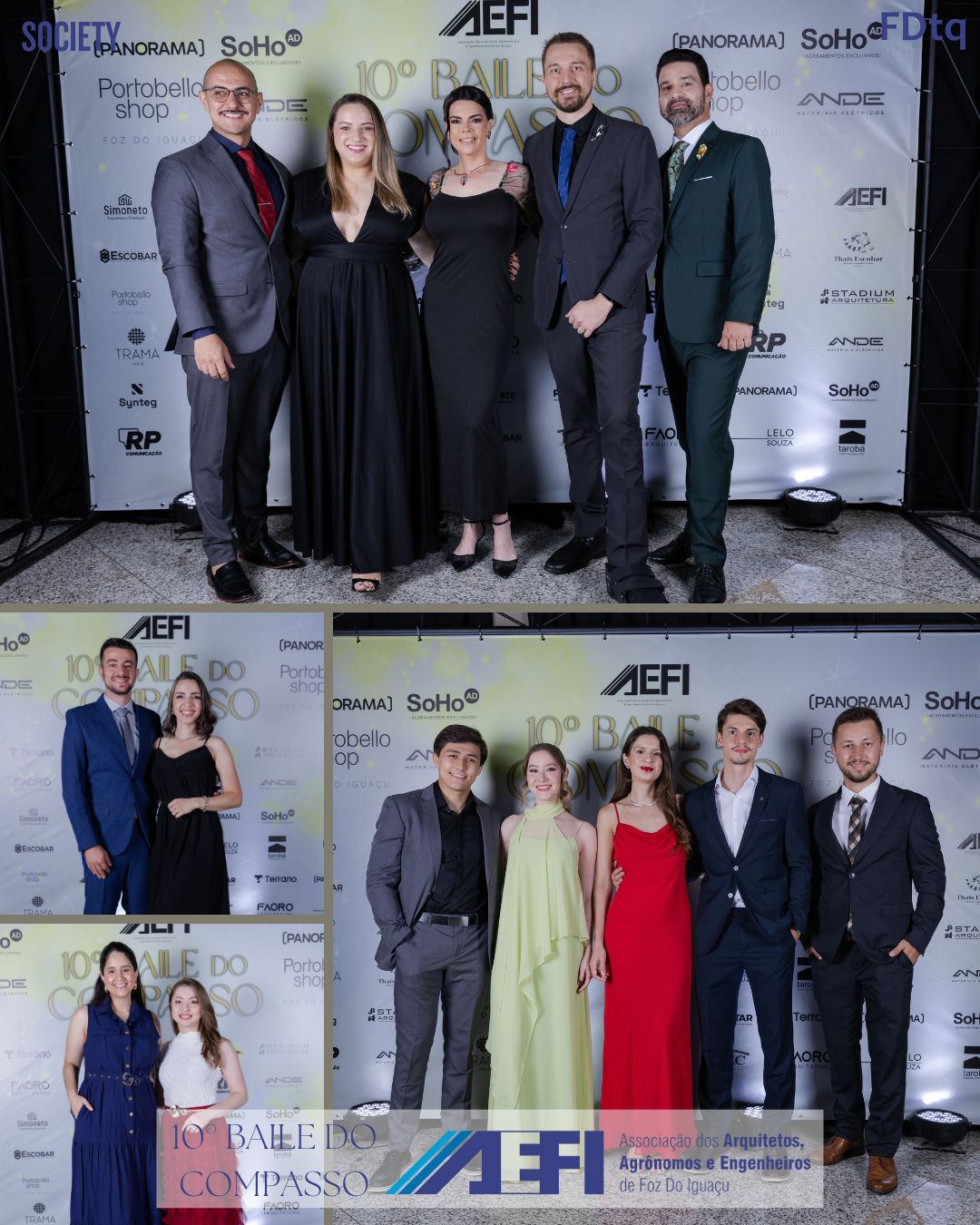 10º Baile do Compasso da AEFI
AEFI FOZ
presidente, Eng. Civil Ágaton Augusto, a AEFI mostrou a força de sua gestão. Ao seu lado, uma diretoria incansável composta pelo Vice-presidente Eng. Civil Celcio Escobar, pela Secretária Arq. e Urb. Raquel Sitjar e pelo Tesoureiro Eng. Civil Fábio Cardoso Neves, recebeu a alta cúpula do setor e do executivo.
A presença do Presidente do CREA-PR, Clodomir Ascari, 