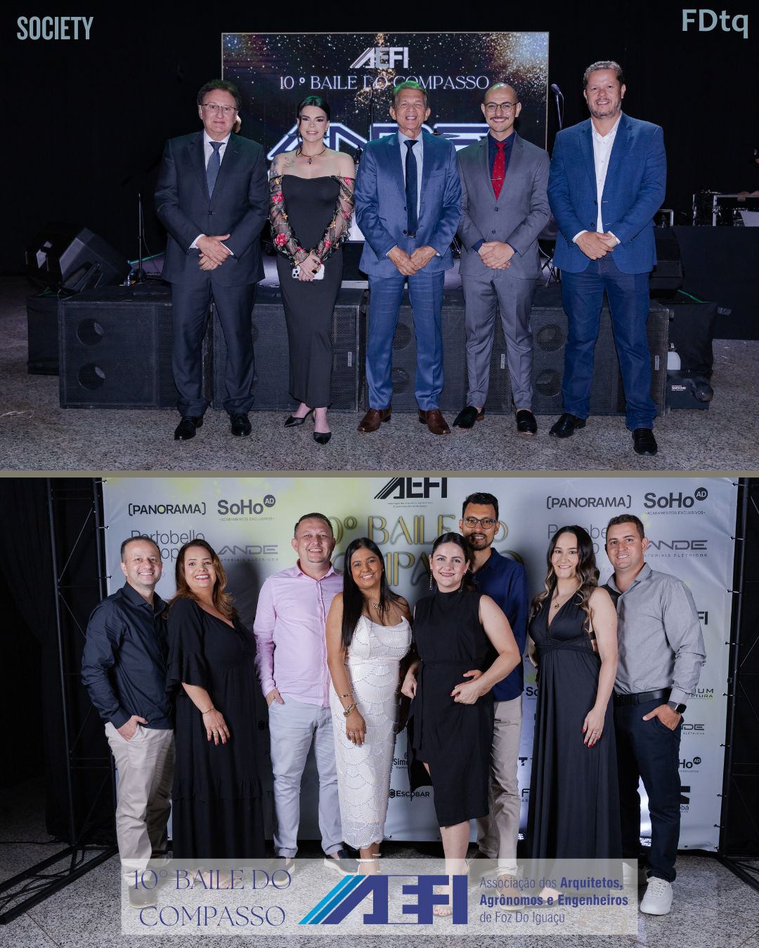 10º Baile do Compasso da AEFI
General Joaquim Silva e Luna
Paulo Debrito
residente do CREA-PR, Clodomir Ascari, 
Agaton Augusto
Thais Escobar