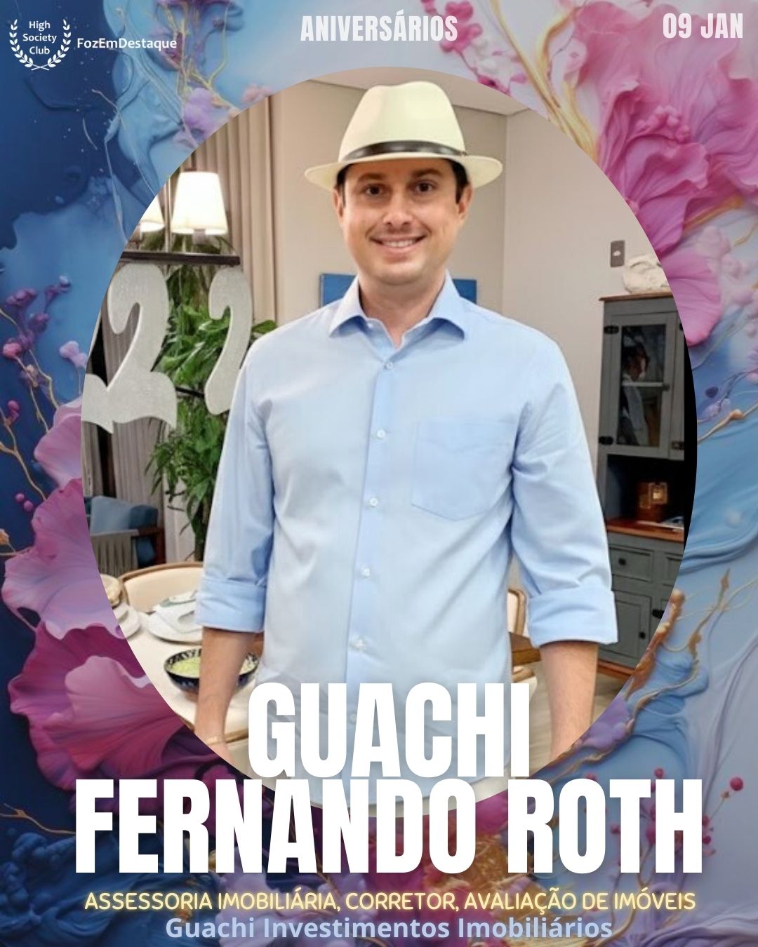 Aniversários HighSocietyClub FozEmDestaque 06/01/2026