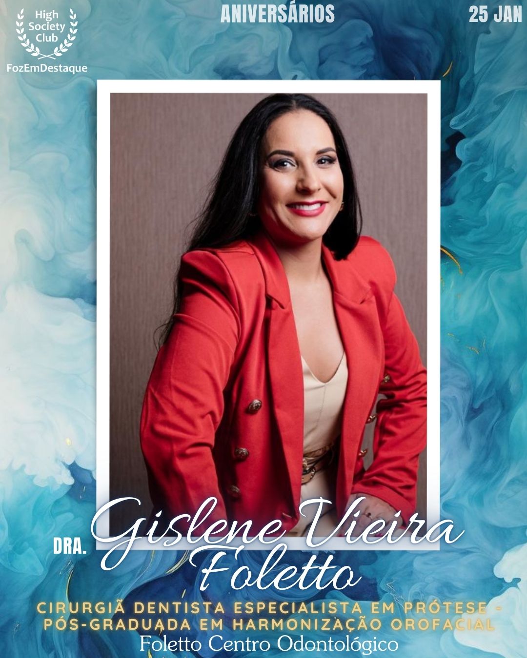 Dra. Gislene Vieira Foletto
Cirurgiã Dentista especialista em Prótese - Pós-Graduada em Harmonização Orofacial
Foletto Centro Odontológico
