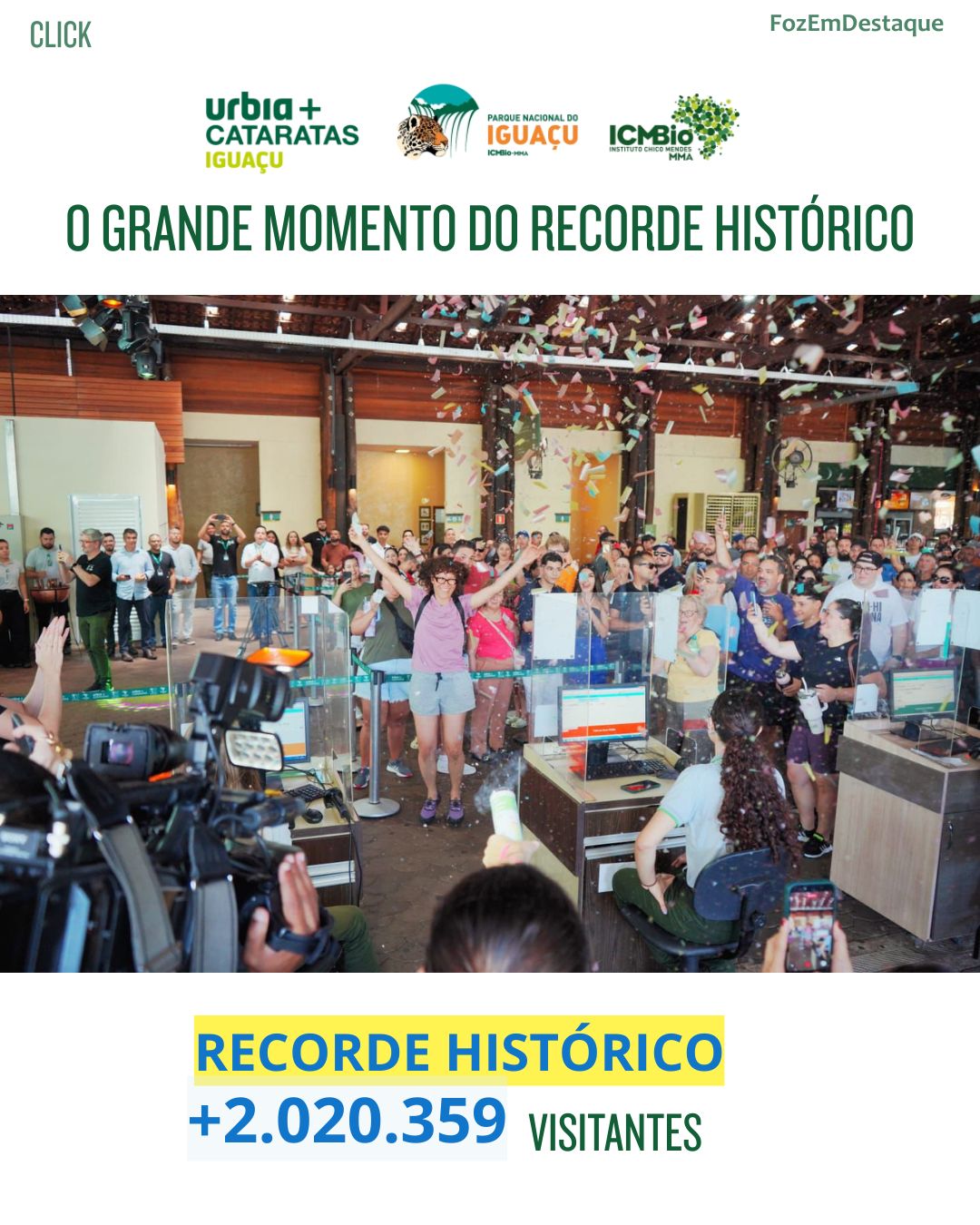 Recorde nas Cataratas: Parque supera 2 milhões de turistas em 2025. Veja os números inéditos e o sucesso da gestão Urbia.
Mário Macedo Junior
Wolney Biesdorf, = Visit Iguassu