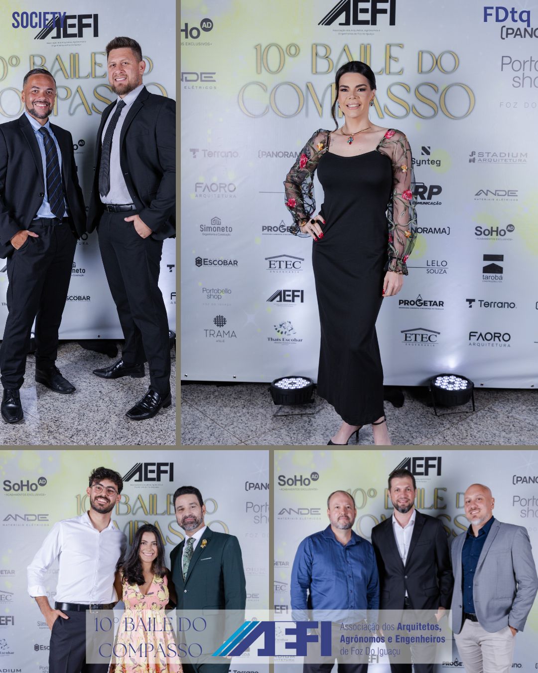 10º Baile do Compasso da AEFI
Thais Escobar
PREMIER ESQUADRIAS FOZ
Selio Kanigoski
Jaqueline Cintia Nogueira

SUPERNOX
Patrícia Dantas
Dennys Dantas