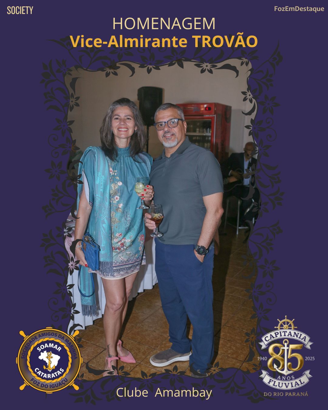 espedida Almirante Trovão, Homenagem Almirante Trovão, SOAMAR Cataratas Foz, Capitania Fluvial Paraná, Veraldo Barbiero SOAMAR, Comandante Uanderson Simonin, Capitão Sérgio Oliveira, Voluntárias Cisne Branco, Marinha em Foz, Evento Clube Amambay