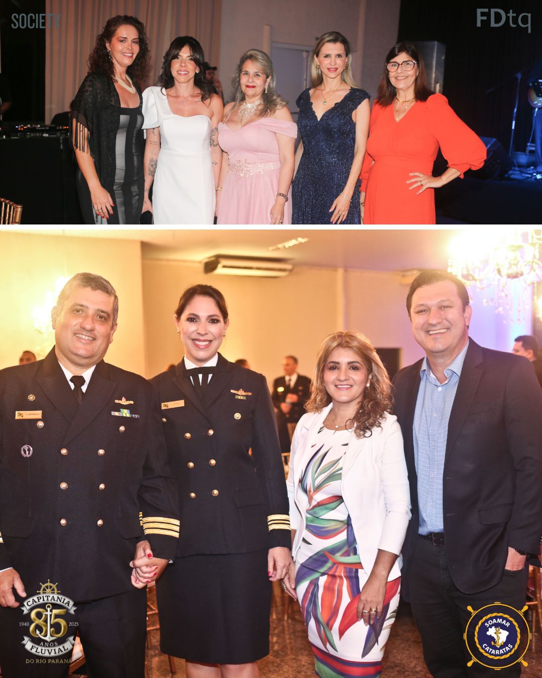 Comandante Uanderson Simonin e convidados no Jantar de 85 anos da Capitania em Foz do Iguaçu
SOAMAR CATARATAS 
VERALDO BARBIERO
CAPITÃO COTTA
TALITA COTTA
VOLUNTÁRIAS CISNE BRANCO
ALMIRANTE TROVÁO
CAPITANIA DOS PORTOS DO RIO PARANÁ
VEREADOP EVANDRO FERREIRA