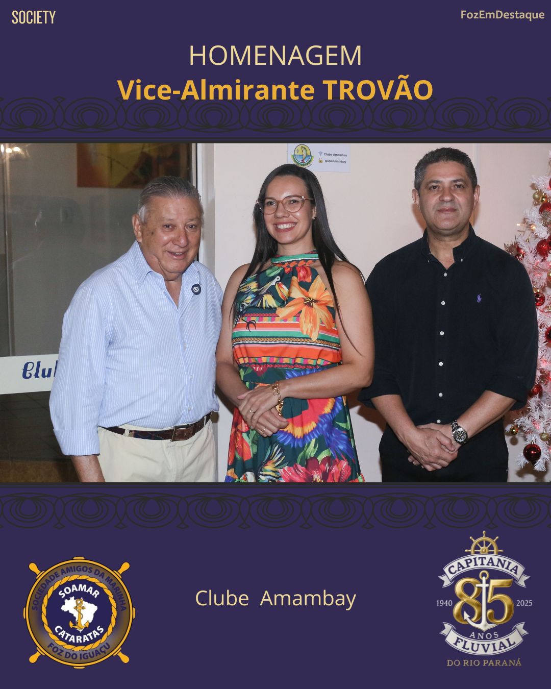 espedida Almirante Trovão, Homenagem Almirante Trovão, SOAMAR Cataratas Foz, Capitania Fluvial Paraná, Veraldo Barbiero SOAMAR, Comandante Uanderson Simonin, Capitão Sérgio Oliveira, Voluntárias Cisne Branco, Marinha em Foz, Evento Clube Amambay