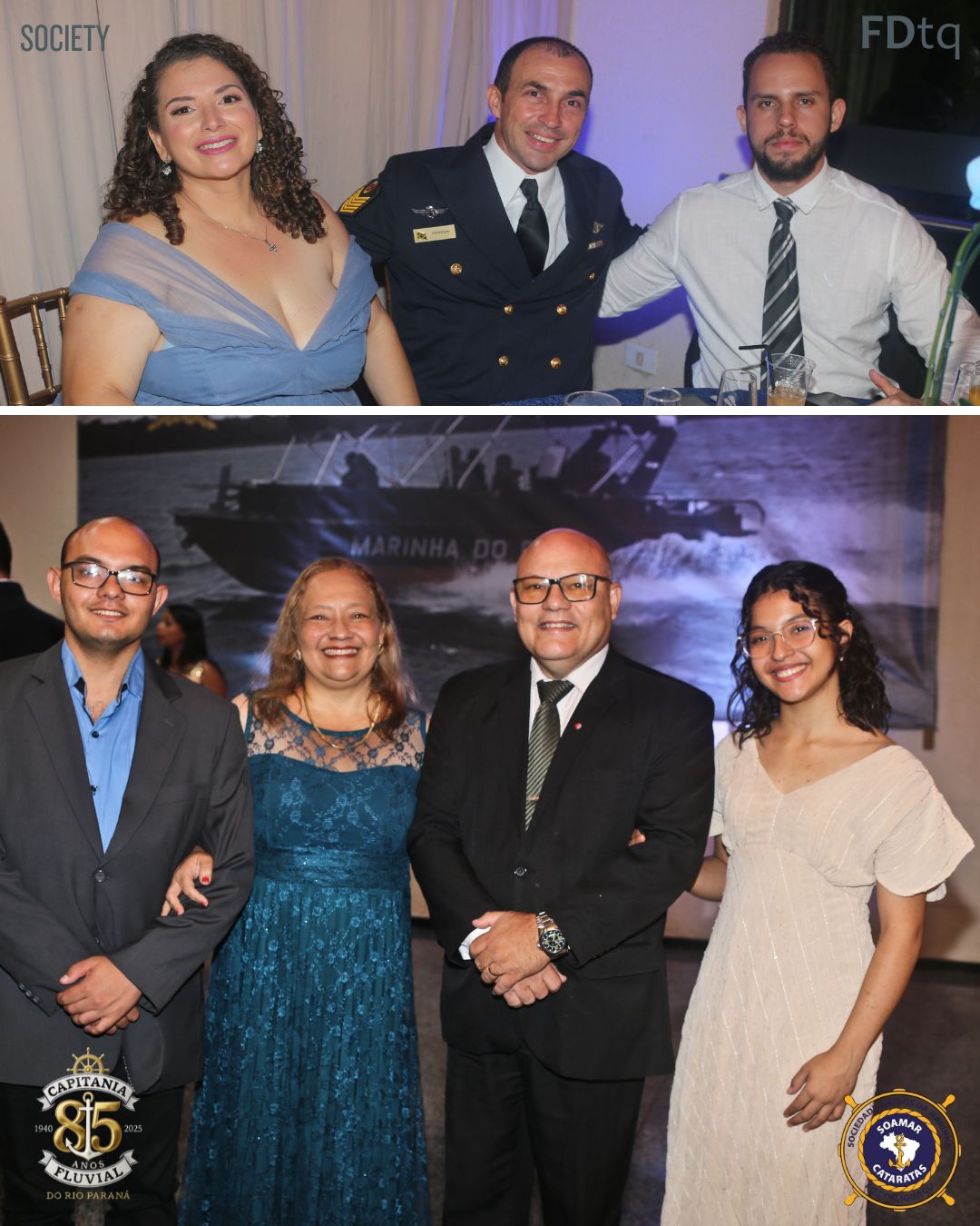 Comandante Uanderson Simonin e convidados no Jantar de 85 anos da Capitania em Foz do Iguaçu
SOAMAR CATARATAS 
VERALDO BARBIERO
CAPITÃO COTTA
TALITA COTTA
VOLUNTÁRIAS CISNE BRANCO