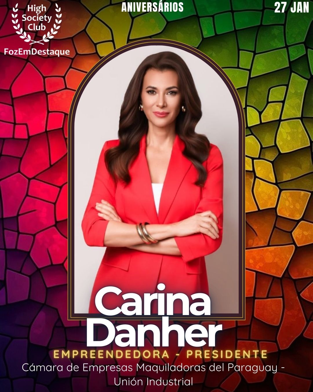 Carina Danher
Empreendedora - Presidente
Cámara de Empresas Maquiladoras del Paraguay - Unión Industrial Paraguaya - Convergencia de Mujeres Empresarias/ Paraguay
