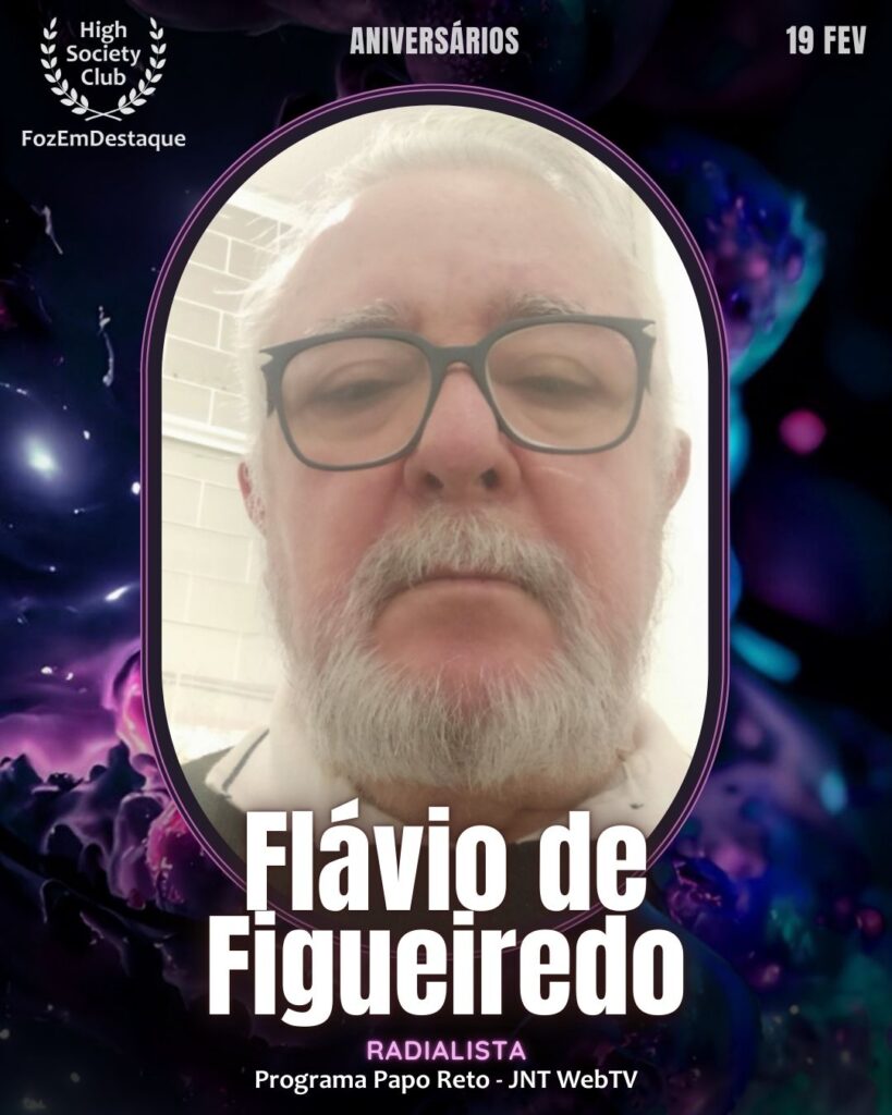 Flávio de Figueiredo
Radialista
Programa Papo Reto - JNT WebTV
