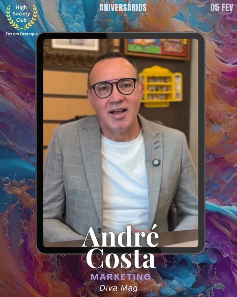 André Costa
Marketing
Diva Mag
Aniversários HighSocietyClub FozEmDestaque 05/02/2026