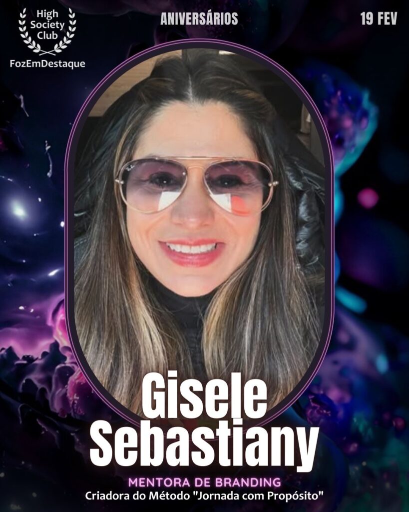 Gisele Sebastiany
Mentora de branding
Criadora do Método "Jornada com Propósito"
