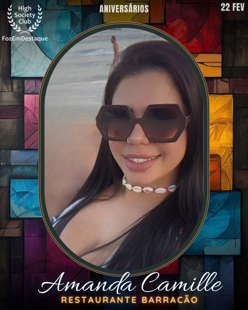 Amanda Camille celebra hoje mais um ano de vida com muita elegância e brilho. Figura de grande destaque à frente do prestigiado Restaurante Barracão