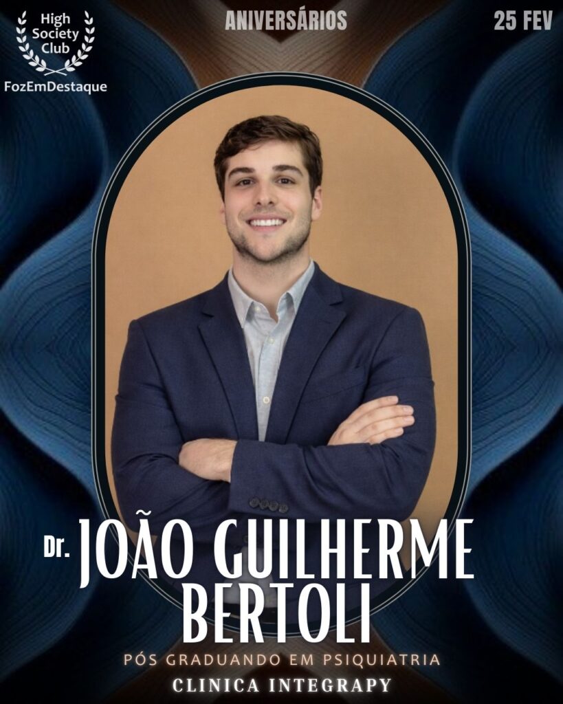 Dr. João Guilherme Bertoli
Pós graduando em Psiquiatria
clinica integrapy

