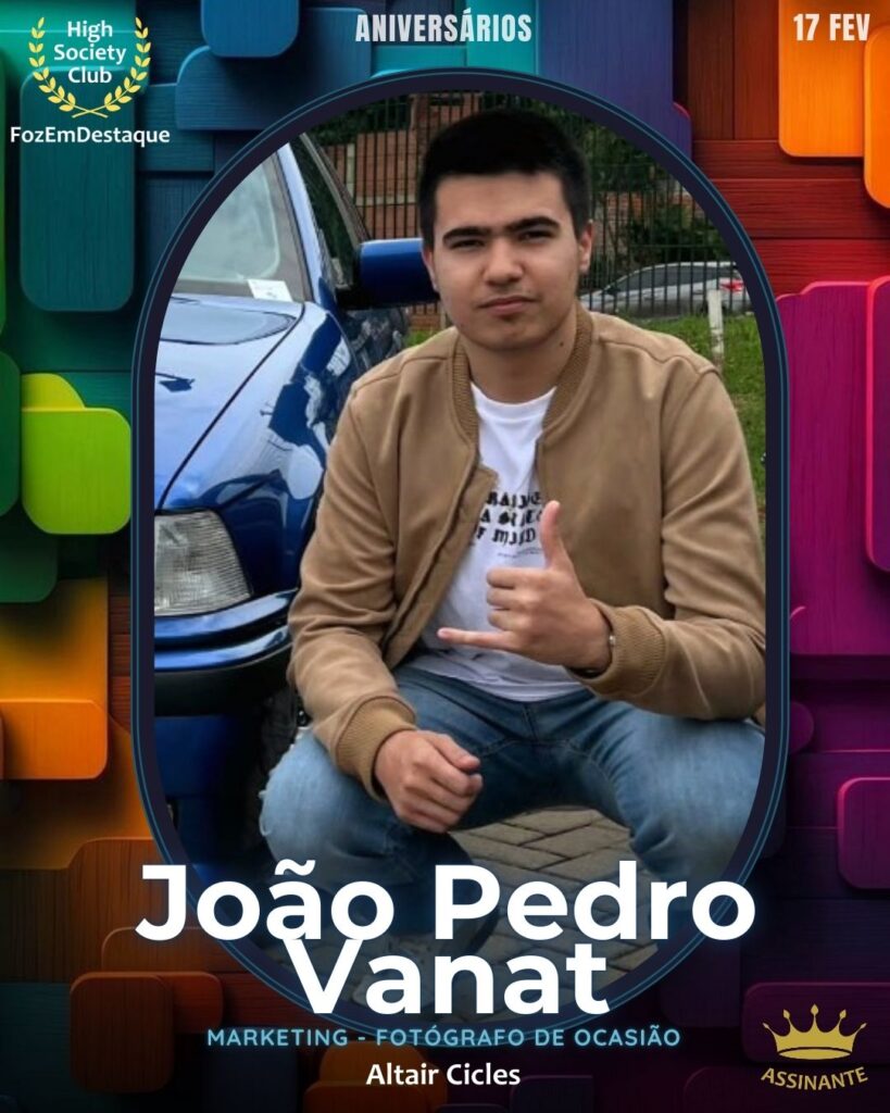 João Pedro Vanat
Marketing - Fotógrafo de ocasião
Altair Cicles
