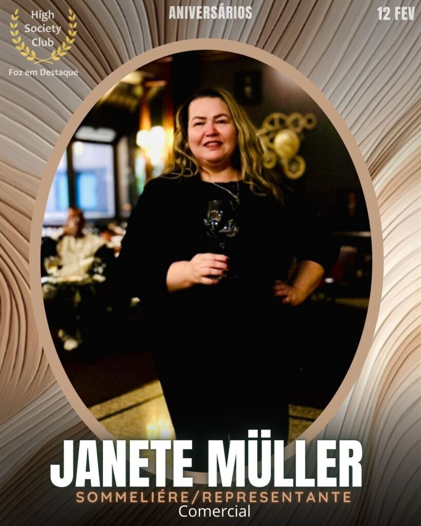 Janete Müller
Sommeliére/Representante
Comercial
