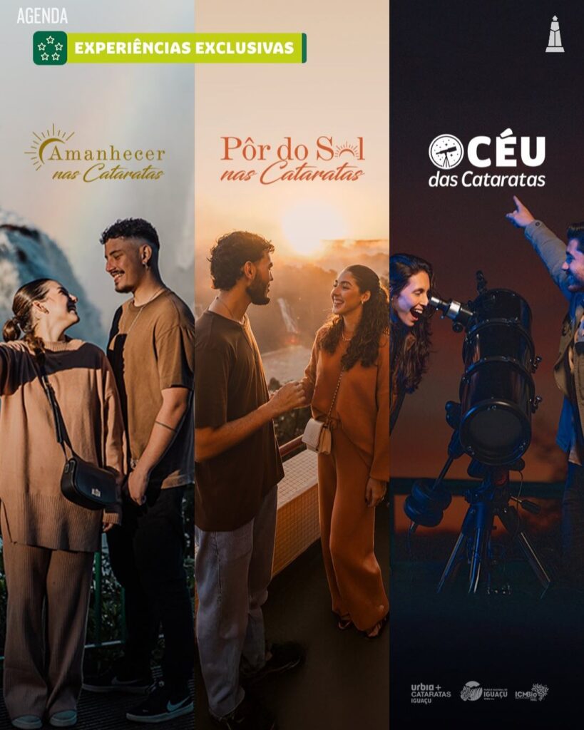 Confira a programação do Carnaval nas Cataratas! Parque Nacional do Iguaçu amplia horários, oferece música ao vivo e passeios ao amanhecer. Garanta seu ingresso!
Amanhecer nas Cataratas
Por do Sol na Cataratas
Céu das Cataratas