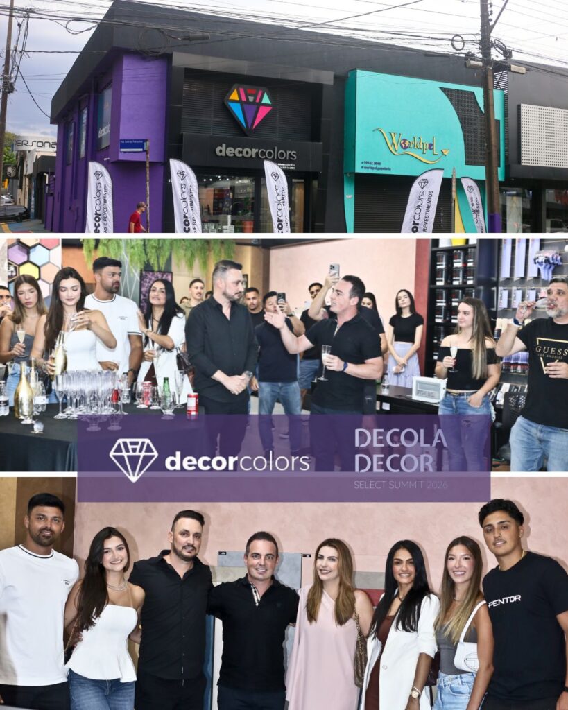 Decola Decor Select Summit 2026?
Sedenir Dorneles
Leonardo Arruda e as mentorias de João Appolinário em Foz.
Decor Colors Foz 2026 