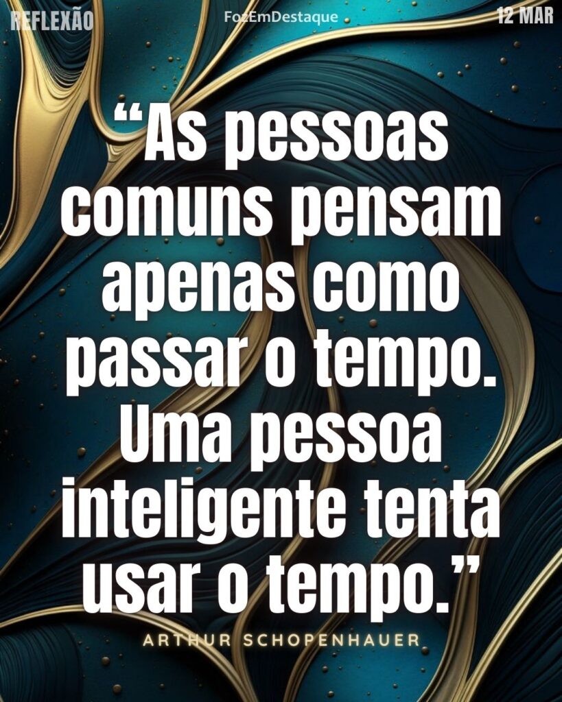 Usar o tempo Schopenhauer