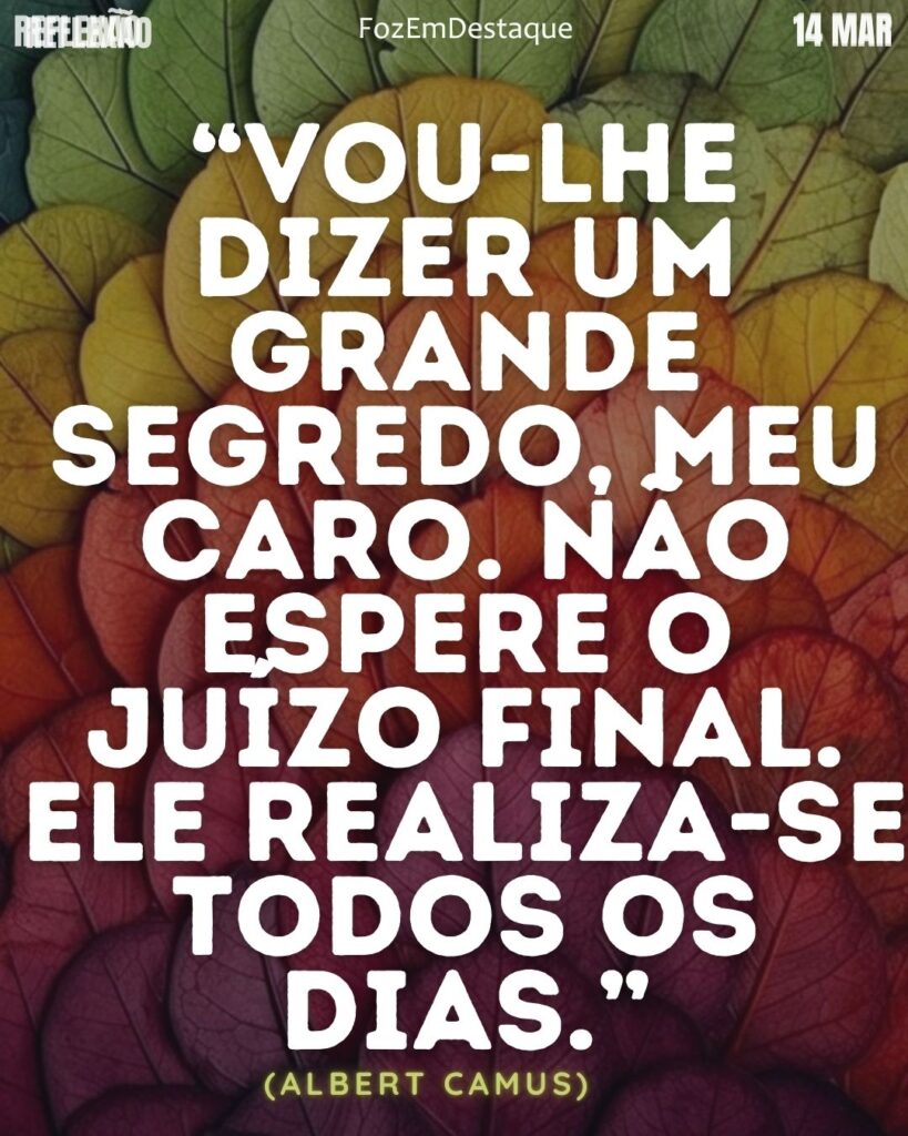 Reflexão Albert Camus 2026