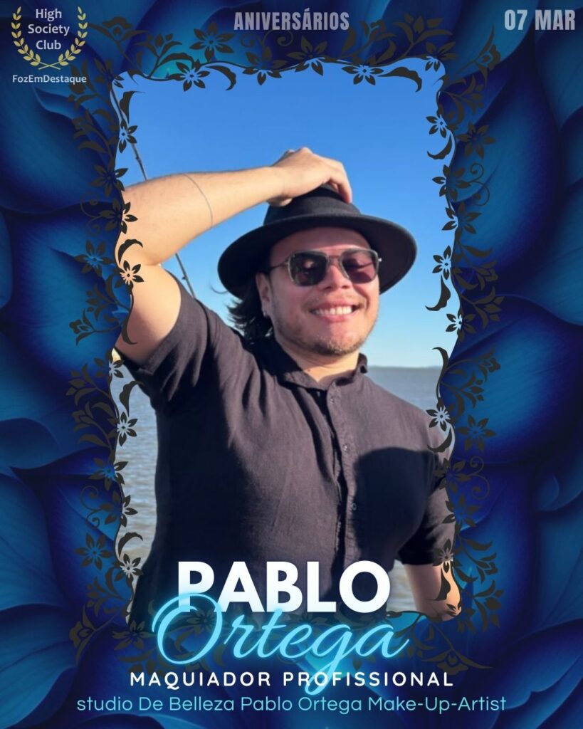 Pablo Ortega
Maquiador Profissional
studio De Belleza Pablo Ortega Make-Up-Artist
Aniversários HighSocietyClub FozEmDestaque 07/03/2026
