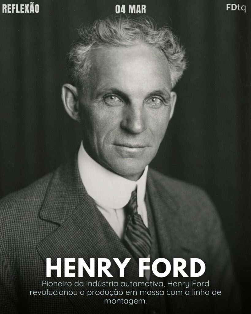 "O fracasso é apenas a oportunidade de começar de novo, desta vez de forma mais inteligente." — Henry Ford
Recomeço Inteligente Henry Ford
