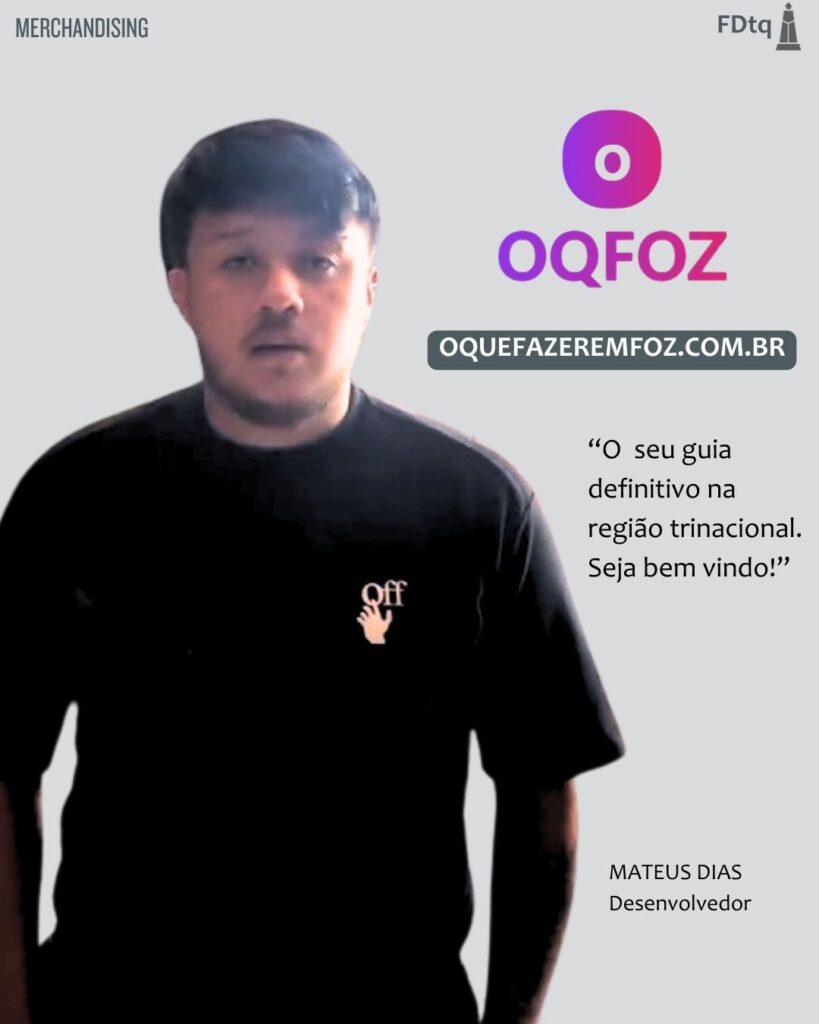 Mateus Dias
A economia da Tríplice Fronteira ganha novo impulso com o OQFOZ. Plataforma de inteligência digital conectando Foz ao mundo.