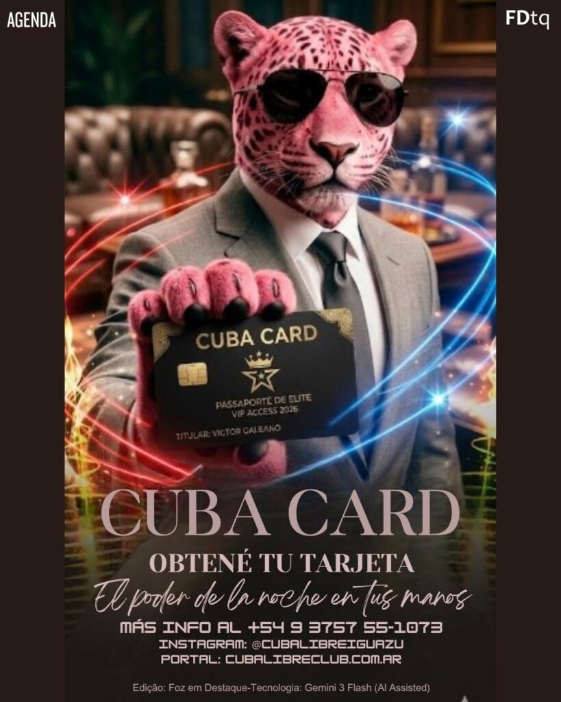 Cuba Card Cuba Libre 2026. 
Puerto Iguazu Argentina
Nicolas Domacinovic
Foz em Destaque
Balada na Argentina
Noite Trinacional