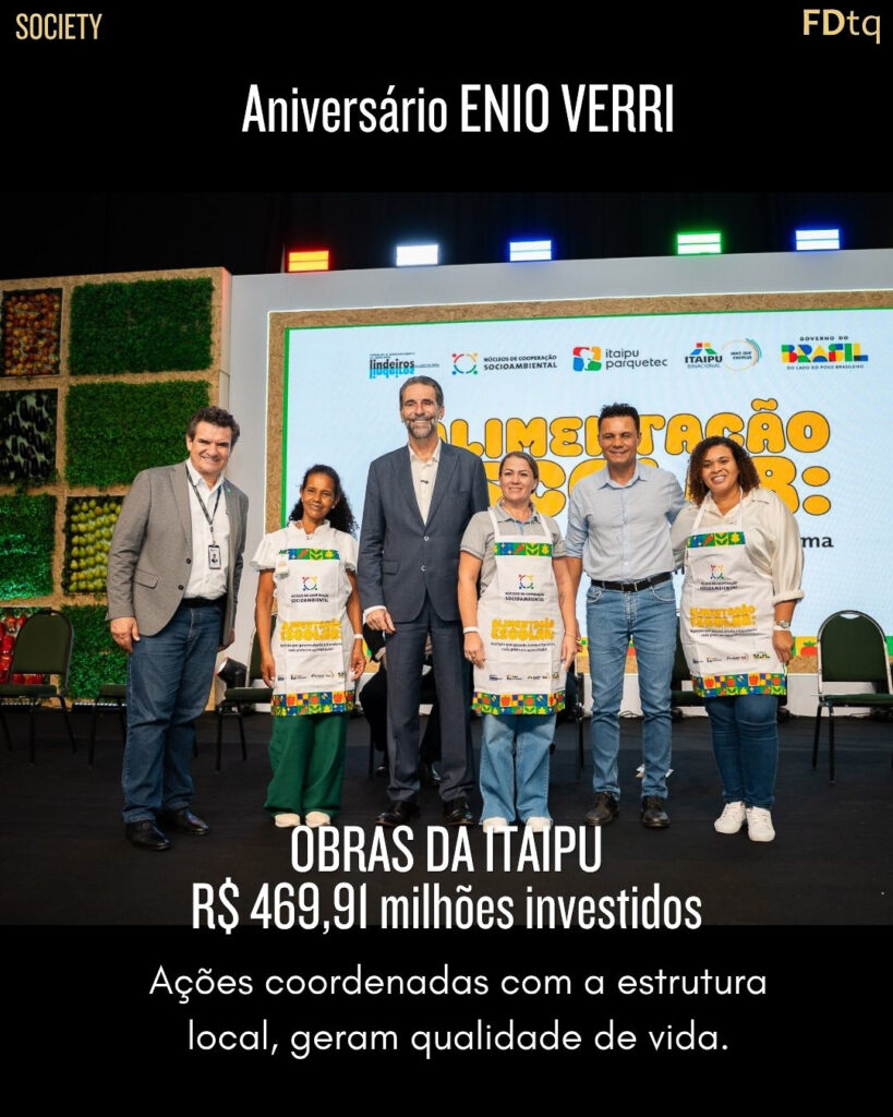 Itaipu Parquetec
Aniversário DGB
Itaipu Binacional
Enio Verri Itaipu 2026
Foz em Destaque
Investimentos Itaipu
de R$ 469,91 milhões 
