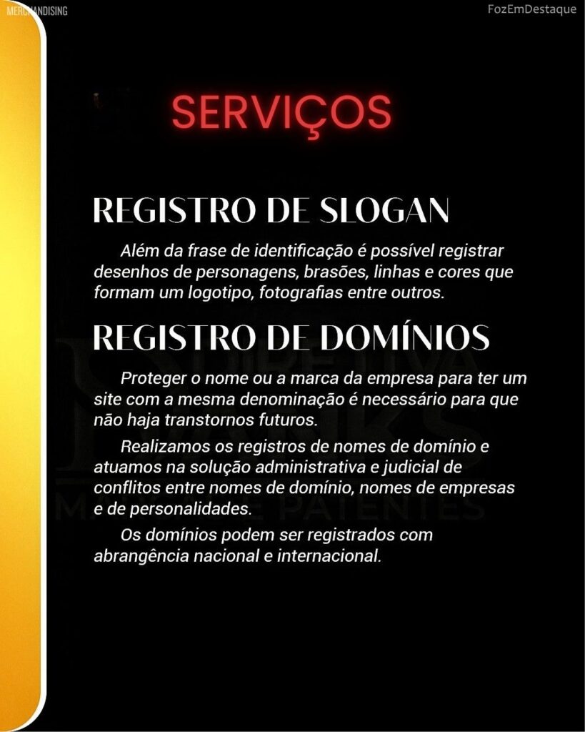 Registro de Marcas em Foz, Diretiva Danks, Dr Luciano Daniel de Souza, Dra. Sirlei Pinheiro
Foz em Destaque, Tour e Shop, Certames de Beleza, Registro de Marca 2026.