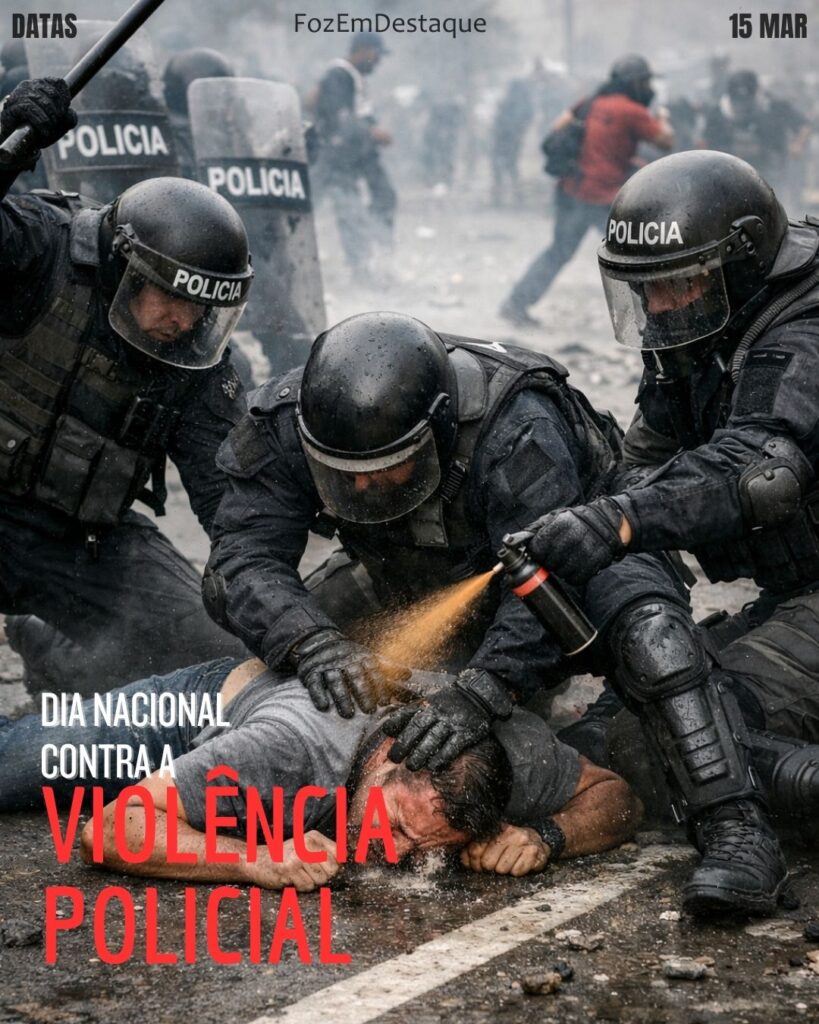 Foz em Destaque
Datas Comemorativas 15/Março/2026 
Dia Internacional Contra a Violência Policial