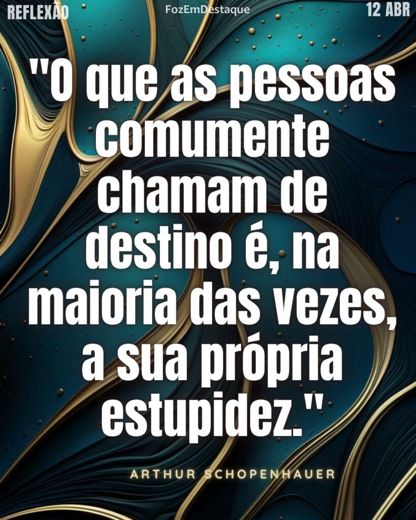Reflexão Arthur Schopenhauer 2026