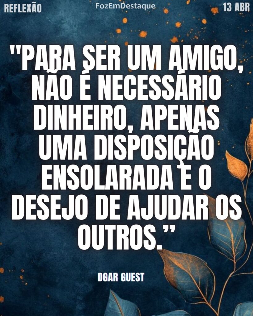 Reflexão Edgar Guest 2026